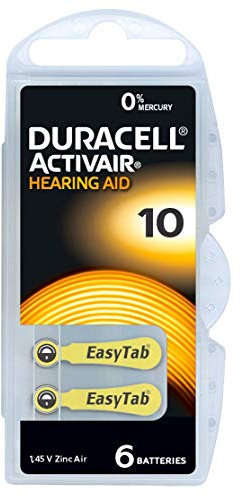 PILA BOTTONE HEARING AID Pz.6 DA10 DURACELL