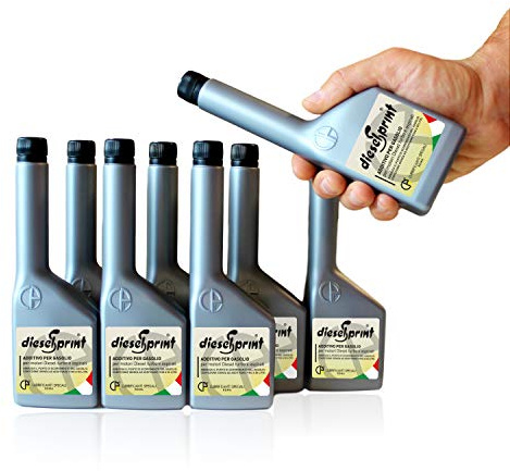 DIESELSPRINT additif multifonction pour les moteurs Diesel - Nettoyant Injecteur Diesel - Produit Décrassant et Lubrifiant pour Décalaminage 1 Litre (8 Flacons de 125 ML)