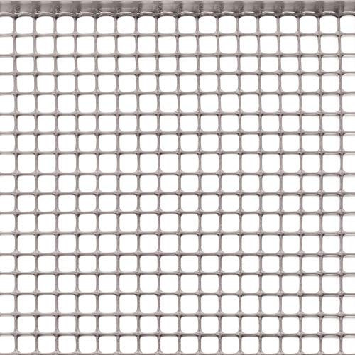 Tenax Quadra 10 Plata 0,50x5 m, Malla de Plástico Protectora Multiuso para Balcones, Vallas y Cercados