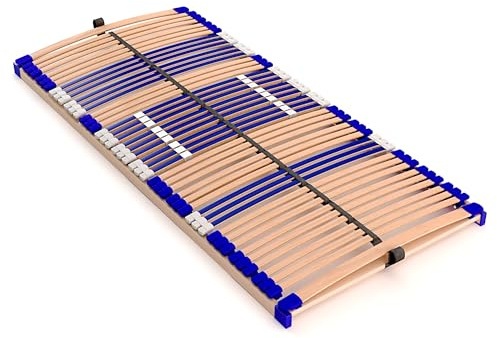 stabiler Lattenrost 100% BUCHE Lattenrahmen - nicht verstellbar, starr - SCHULTERFRÄSUNG, 7 Zonen, 44 Federleisten, Härte-Regulierung, Mittelgurt - FIX COMFORT 44® - fertig montiert (140x220cm)