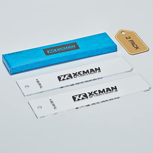 XCMAN Raschietto in plastica trasparente per la pulizia dei bordi, spessore 4 mm, confezione da 2