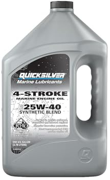 Quicksilver 25W-40 4-Stroke Synthetic Blend Marine Engine Oil, 1 Gallon