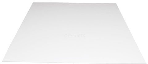 PackitUK 10 x White Square Cake Board, 8 Square, Minimalist Style, Cake Board