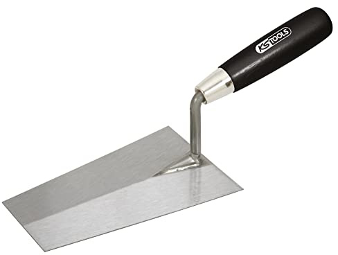 KS Tools 144.0124 Cazzuola per Stuccatura, 220 mm, a Punta Squadrata, Impugnatura in Legno