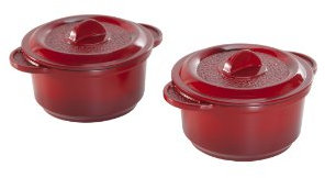 Nordic Ware Pro Cast Traditions - Horno holandés (2) Mini Cocottes 12 ounce Arándano