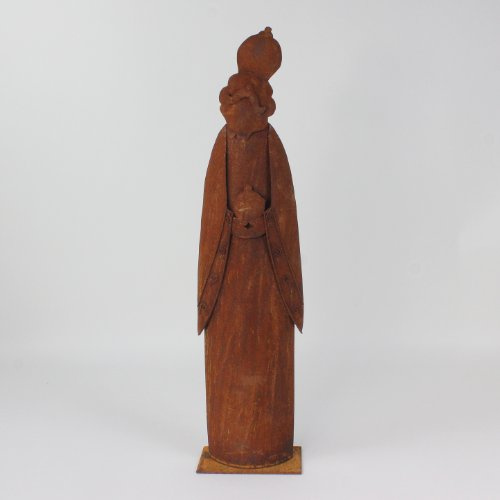 Melchior einer von 3 hl. Königen Rostfigur 49 cm Weihnachtsfigur