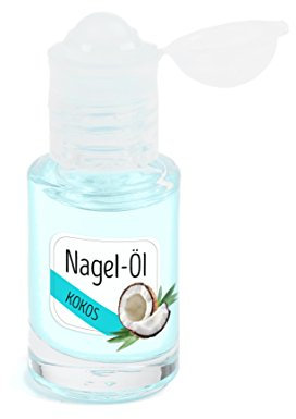 KM Nails - Olio per unghie di cocco, 5 ml, in pratica bottiglia senza paraffina