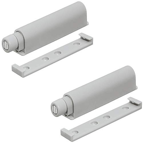 Gedotec Druckschnapper Magnet-Schnapper Push-to-Open Türöffner mit magnetischer Zuhaltung | Türschnapper stark mit magnetischer Gegenplatte | 2 Stück - Druck-Möbelschnäpper Schublade & Schranktüren