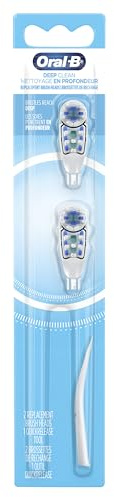 Oral-B Deep Clean Battery Powered Toothbrush Replacement Brush Heads Refill, Soft, 2 Count