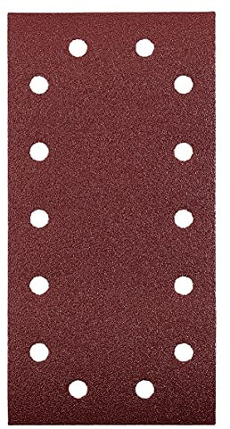 kwb 8189-04 5 pezzi Professional di carta vetrata (115 x 230 mm, perforato, dimensioni del grano 40, per legno, metallo e colore, per la levigatrice altalena con piastra portatore in velcro e sistema di aspirazione, pacchetto spar)
