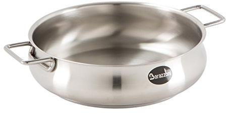 Barazzoni Tummy Tegame due manici, Acciaio inox 18/10, Diametro cm 26, Litri 3,75. Made in Italy.