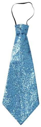 W WIDMANN MILANO Party Fashion - Lurex Krawatte mit Gummiband | Glänzendes Accessoire für Karneval, Festival, Mottoparty, Disco und auffällige Party-Outfits