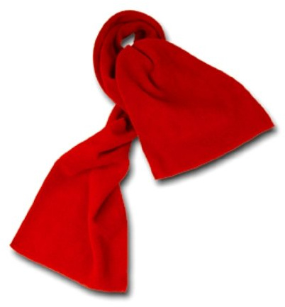 Children's Fleece Scarves art no 7374 (One size 9 wide x 54 long, Red)