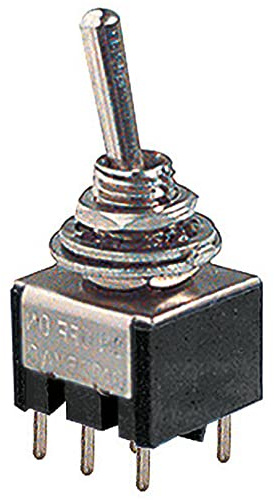 1 x DEVIATORE MINIATURA 2 SCAMBI STANDARD 6A-125V