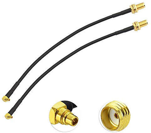 Eightwood SMA WiFi Antenne Kabel zu MMCX, Buchse Schott Gerade zu Stecker Rechtwinklig RG174 15cm 6inch für WLAN Router Drahtloses Internet TV und Audio MEHRWEG | SMA-Buchse gerade auf MMCX-Stecker, abgewinkelt, für FPV-Drohne, Videosender 5,8 G, GPS-Modul, PCBA