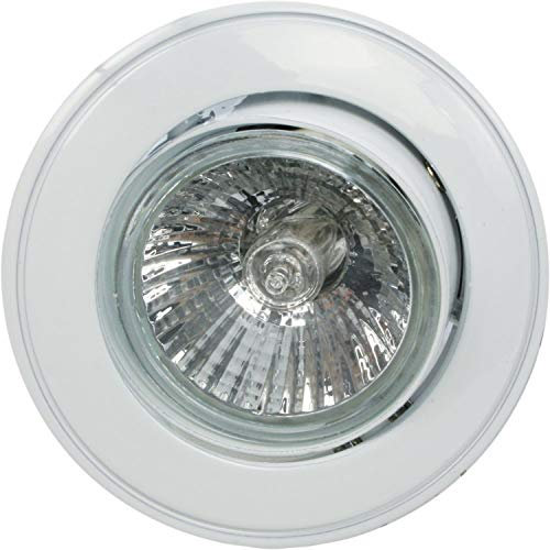 Heitronic 23560 E, Einbauleuchte, Metall, 50 W, GU10, weiß, 0,4 cm