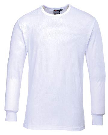 Portwest B123 Isolerad Termo T-Shirt Långärmad Vit, Stor