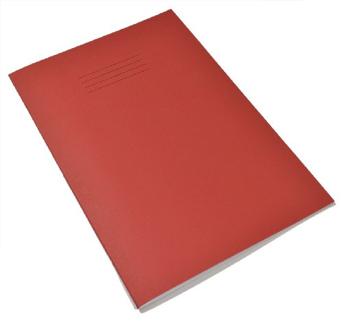 Rhino Exercise Books A4 32 Pages Plain Unruled Red Cover - Single (DU01497-01)