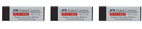 Faber-Castell - Radiergummi Dust-Free, Kuststoff, 3er
