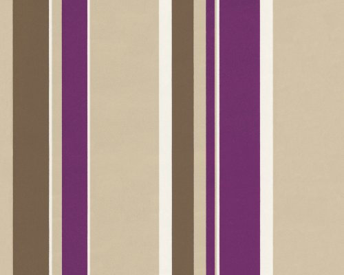 A.S. Création Tapete Caroline, Streifentapete, natürlich, beige, braun, violett, 833754