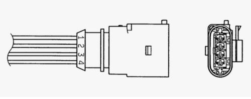 NGK 1350 Lambdasonde Regelsonde vor Katalysator Oxygen O2 Sensor Kompatibel mit VW POLO 9N 03C906262AE OZA629-V13