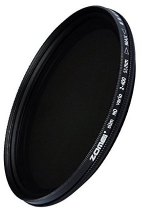 ZOMEi 55mm Ultra Slim ND2-ND400 Fader Variable Neutral Density Adjustable Lens Filter Ultra Slim ND Filter Optical Glass