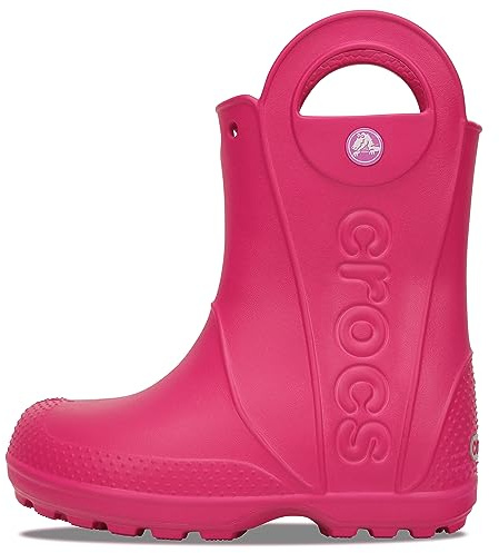 Crocs Unisex Bambino Handle It Rain Boot Kids Stivale, Candy Pink, 22/23 EU