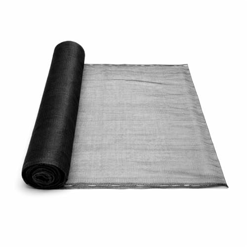 Yuzet 3m x 50m Black Debris Scaffold Garden Netting/Windbreak Shade, Crop Protection, Allotments Screen, Mesh Sheet, Anti Bird Net