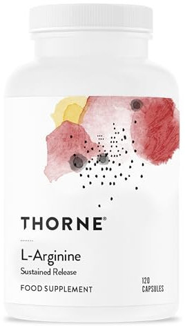 Thorne L-Arginine - Sustained-Release L-Arginine to Support Heart Health, Nitric Oxide Production and Optimal Blood Flow - 120 Capsules