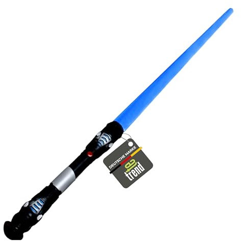 TE-Trend Laserschwert für epische Abenteuer - 108 cm LED-Lichtschwert mit coolen Licht- & Soundeffekten - Robustes Licht-Schwert für Kinderkostüme & Verkleidungen - elektronisches Schwert