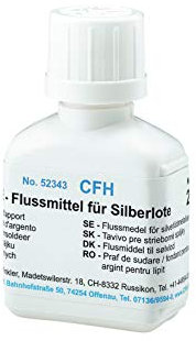 CFH Flussmittel für Silberlote FM 343 - Hartlötflussmittel 25 g, Lötpaste zum Löten von Kupfer, Messing, Rotguss und Stahl, Enthält Kaliummetaborat