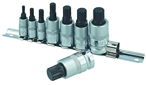 Laser 3266 Spline Socket Bit Set 1/4D, 3/8D, & 1/2D 8pc