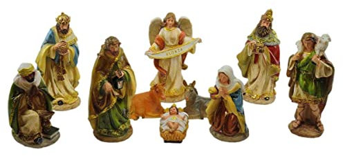 Rossi Rosa Presepe in Resina 11 Pezzi, Altezza 31 cm, Multicolore, Taglia Unica