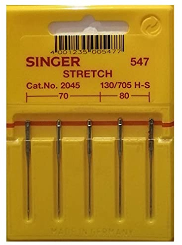 5 Original Singer Nähmaschinen Nadeln 2045 Stärke 70/09 und 80/11 für Strickware 130/705 H-S