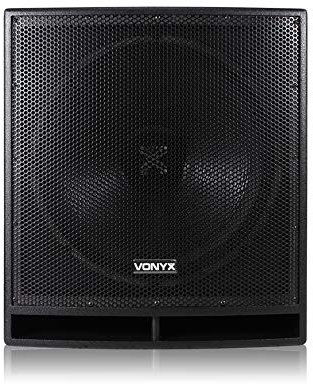 Vonyx - Subwoofer attivo amplificato, per DJ e discoteca, sub-bass PA, 46 cm, 1200 W