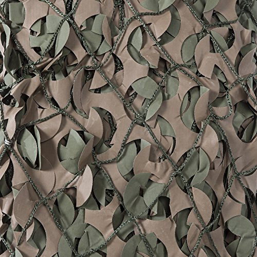 CamoSystems Tarnnetz aus der Premium-Serie, mit Netzgewebe, Größe S, 25,4 x 25,4 cm, Original-Tarnmuster – Grün/Braun