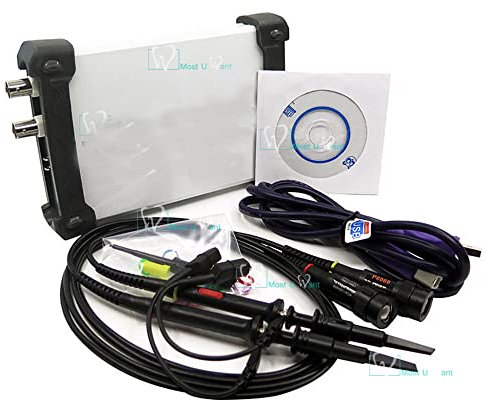Oscilloscopio virtuale 2CH 60MHz 200MSa/s basato PC dell'apparecchiatura di prova USB 2in1 Digital 2CH