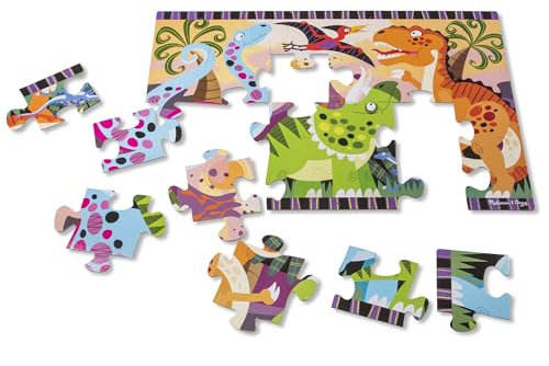 Melissa & Doug Dinosaur Dawn Jumbo Floor Puzzle (24 Pieces, 2 x 3 Feet), Jigsaw Puzzle for Preschoolers and Kids Ages 3+ - FSC Certified