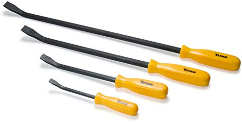 Titan 17101 Hebelstangen-Set, inkl. 20,3 cm, 30,5 cm, 45,7 cm, 45,7 cm und 61 cm Schraubendreher-Hebeleisen, 4-teilig