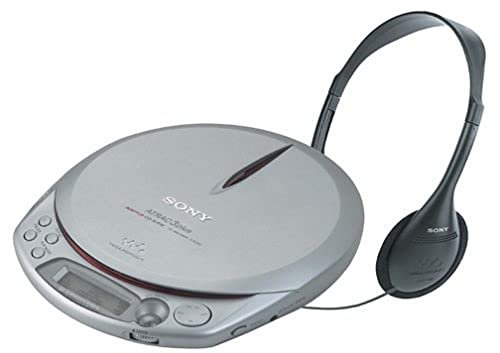 Sony D-NE510 ATRAC3/MP3 CD Walkman with Headphone, Silver, Auxiliary, 3.5mm Jack, Compatible with Headphone
