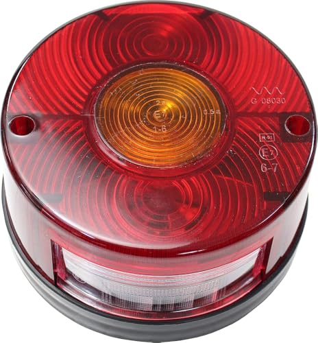 meinAnhängerersatzteil DDR Rückleuchte Rücklicht rund mit KZL z.B. für DDR Anhänger & IFA Fahrzeuge