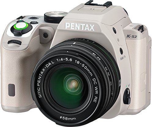 Pentax K-S2 Appareil Photo Reflex numérique 3 (7,62 cm) 20 Mpix Wi-FI HDMI USB Ecru + Objectif DAL 18-50 mm WR