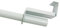 Gardinia 2621 - Asta per tende a pressione in metallo, Ø 9 mm, allungabile da 60 a 90 cm, colore: Bianco