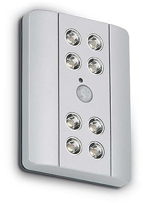 BRILONER – Nachtlicht mit Bewegungsmelder, Unterbauleuchte Küche LED, Schranklicht, Schrankbeleuchtung, Küchenlampe, Unterschrank Küche, Batteriebetrieben, Nachtlicht, Titanfarbig
