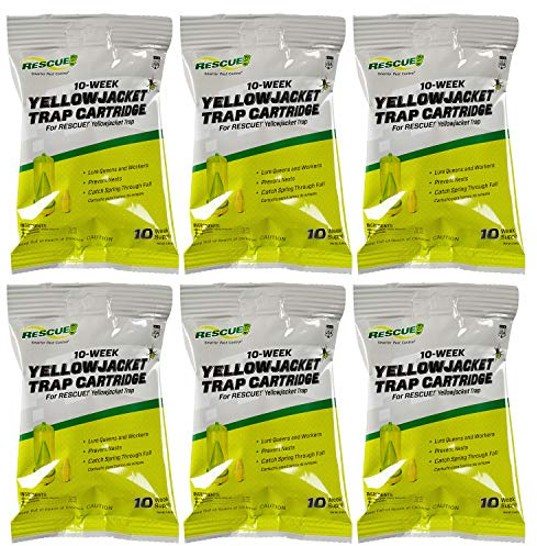 RESCUE! Yellowjacket Attractant Cartridge (10 Week Supply) – for RESCUE! Reusable Yellowjacket Traps - (6 Pack)