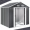 GARDEBRUK® Abri de Jardin métal XXL 5m² Fondation 260x205x180cm Porte coulissante Anthracite cabane de Jardin cabanon Rangement Outils 9m³