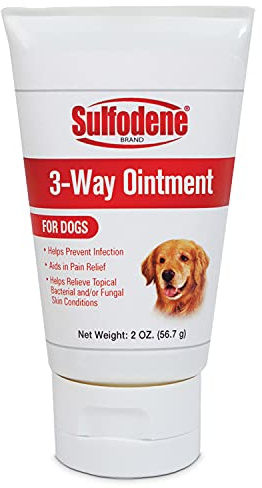 Sulfodene Dog Wound Care 3-Way Ointment, Relieves Pain & Prevents Infection For Dog Cuts, Scrapes, Bites and Injuries, 2 Ounce