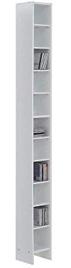 13Casa FMD 210-002_we Hallo 2 Etagère à CDs DVDs VHS Blanc