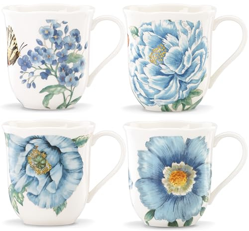 Lenox 833418 Butterfly Meadow Blue 4-Piece Mug Set