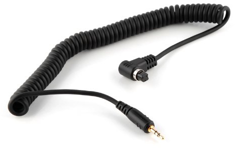 Kaavie Coiled Camera Connection Cable with 2.5mm Plug for Canon Cameras with 3-pin N3-type Remote Socket